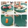 Round green chopping board