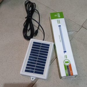 Bulb with solar panel