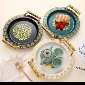 Golden handle Acrylic tray