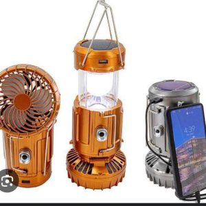 Solar rechargeable fan with Lamp